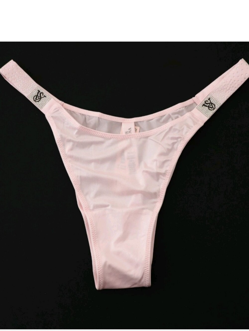 Victoria's Secret Very Sexy Scattered Shine Strap Brazilian Panty XLARGE PINK